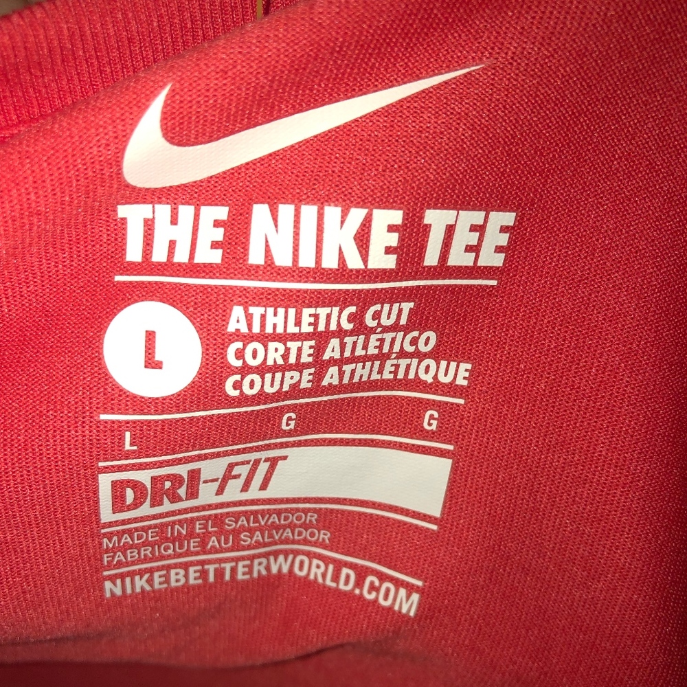 - Nike Tee Athletic Cut Dri-Fit V-Neck Shirt - Picture 5 of 5